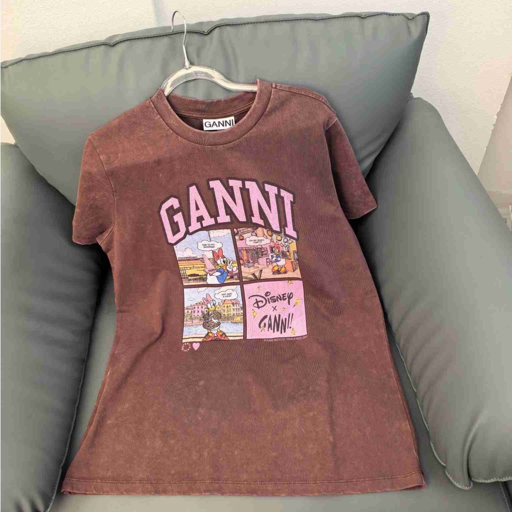 GANNI x Disney Daisy Brown Graphic Tee - Picture 4 of 7